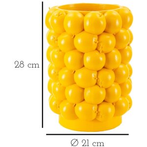 Mauro Ferretti vază lămâi Ø 21x28 cm galben