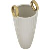 Mauro Ferretti Vase Einkaufen Ø 18x45 cm weiß gold