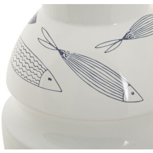 Mauro Ferretti vază pește Ø 15x24 cm alb albastru