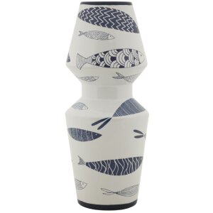 Mauro Ferretti Vase Fisch-Doppel Ø 14x34 cm...