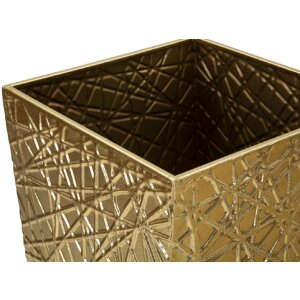 Mauro Ferretti Vasen Set Squer 2tlg 34x34x90 cm 25x25x78 cm gold