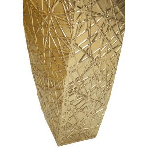 Mauro Ferretti Vasen Set Squer 2tlg 34x34x90 cm 25x25x78 cm gold