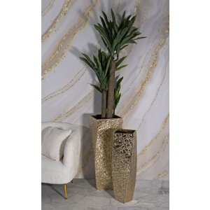 Mauro Ferretti Vasen Set Squer 2tlg 34x34x90 cm 25x25x78 cm gold