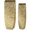 Mauro Ferretti Vasen Set Squer 2tlg 34x34x90 cm 25x25x78 cm gold