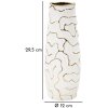 Mauro Ferretti Vase Lia Ø 12x29,5 cm weiß gold