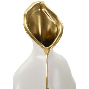 Mauro Ferretti Vază Uma 16x8x40 cm aur alb