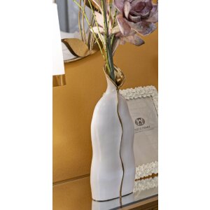 Mauro Ferretti Vază Uma 16x8x40 cm aur alb