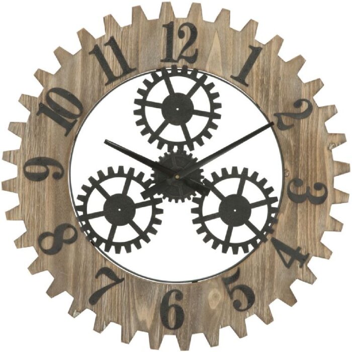 Mauro Ferretti ceas de perete Ingranaggio Plus Ø60x4 cm negru natural