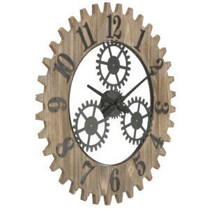 Mauro Ferretti ceas de perete Ingranaggio Plus Ø60x4 cm negru natural