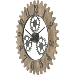 Mauro Ferretti ceas de perete Ingranaggio Plus Ø60x4 cm negru natural