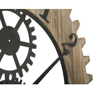 Mauro Ferretti ceas de perete Ingranaggio Plus Ø60x4 cm negru natural