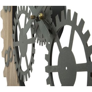 Mauro Ferretti ceas de perete Ingranaggio Plus Ø60x4 cm negru natural