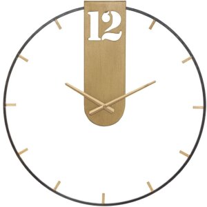 Mauro Ferretti Wanduhr Goldy Ø60x4,5 cm gold schwarz