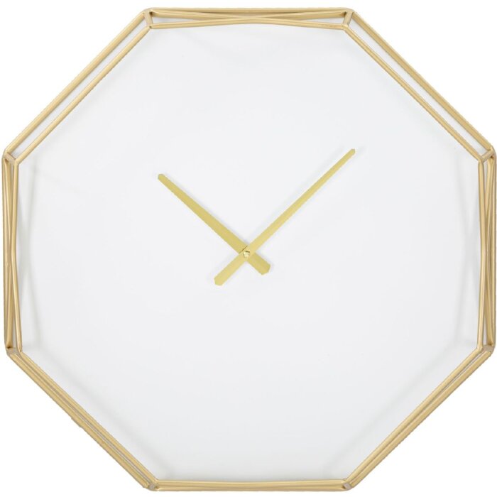 Mauro Ferretti ceas de perete Goldy octogonal Ø 56x6.5 cm aur