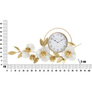 Mauro Ferretti ceas de perete flux 92.5x8x45.5 cm aur alb