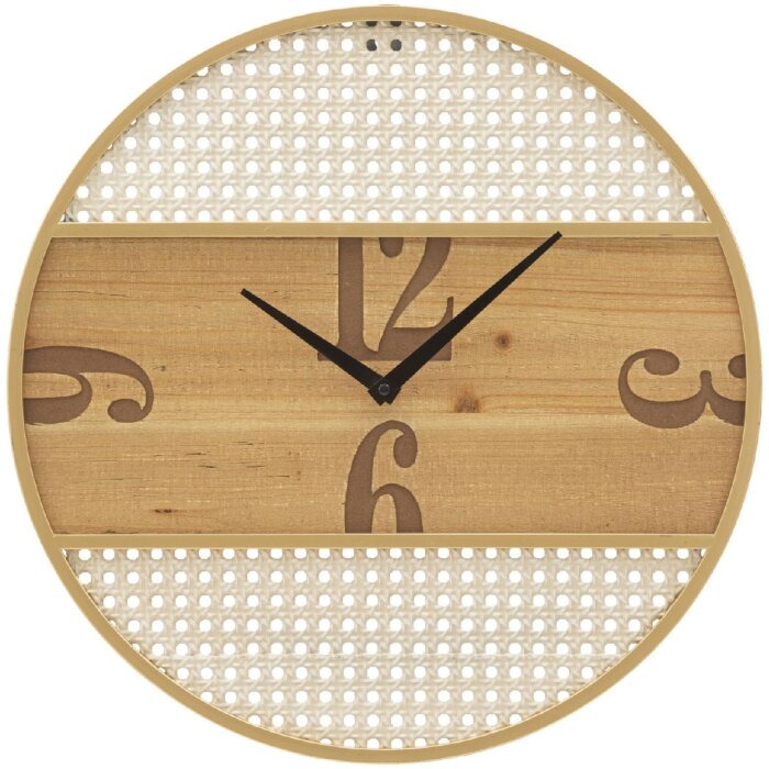 Mauro Ferretti Wanduhr Fuji Ø 50x3,5 cm naturfarben