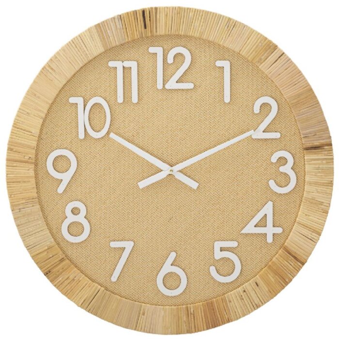 Mauro Ferretti ceas de perete Boho Plus Ø 60x4.5 cm alb natural colorat