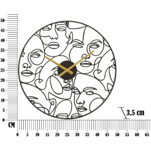 Mauro Ferretti ceas de perete fețe Ø 50x3.5 cm negru