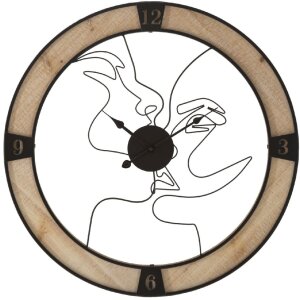 Mauro Ferretti Wanduhr Ehepaar Ø 60x3 cm schwarz...