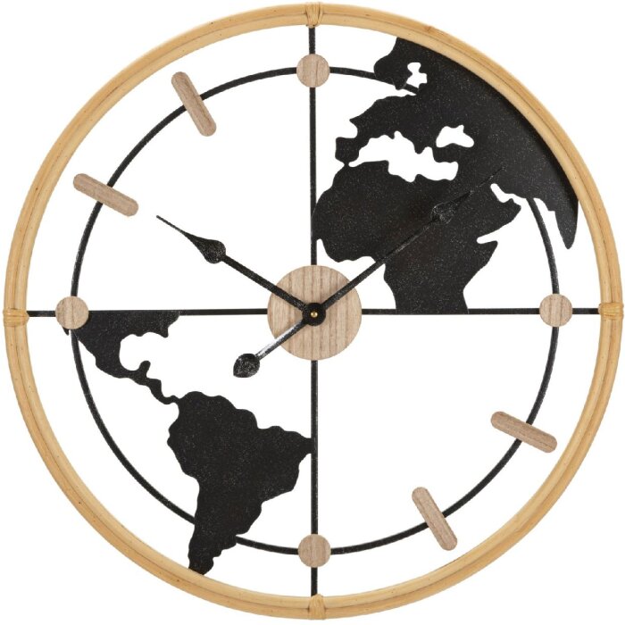 Mauro Ferretti ceas de perete lume Ø 60x5 cm maro negru