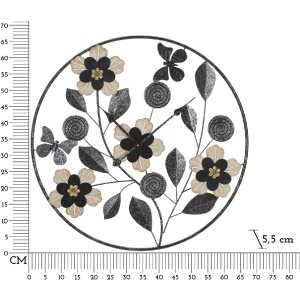 Mauro Ferretti ceas de perete Divaker Ø 67x5.5 cm maro negru