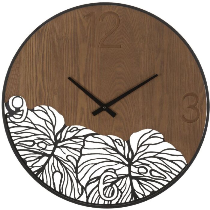Mauro Ferretti ceas de perete cu cadran din lemn Ø 60x2 cm maro negru