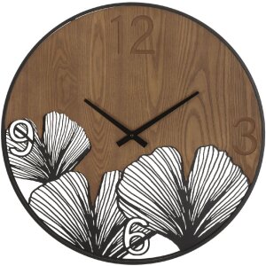 Mauro Ferretti Wanduhr Super Holzblatt Ø 60x2 cm...