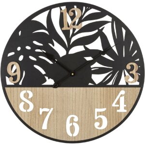 Mauro Ferretti Wanduhr Palme Ø 60x2,5 cm schwarz...