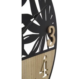 Mauro Ferretti Wanduhr Palme Ø 60x2,5 cm schwarz...