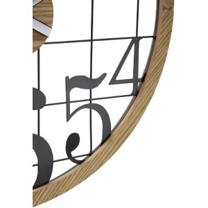 Mauro Ferretti Wanduhr Ziffern Ø 60x2,5 cm schwarz braun