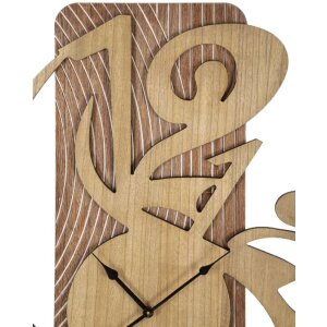 Mauro Ferretti Wanduhr Wolly 70x4,4x93 cm natur