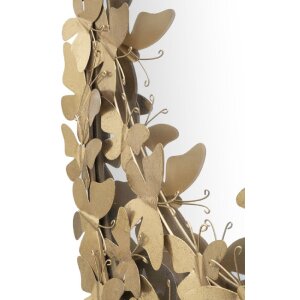 Mauro Ferretti oglindă de perete ovală fluture 59x3x89.5 cm aur