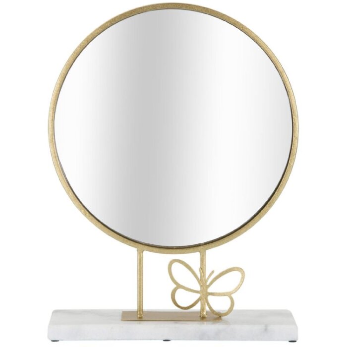 Mauro Ferretti Tischspiegel Schmetterling 30x9x39,5 cm gold marmor