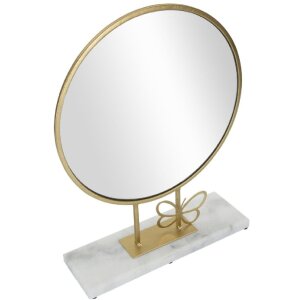 Mauro Ferretti Tischspiegel Schmetterling 30x9x39,5 cm gold marmor
