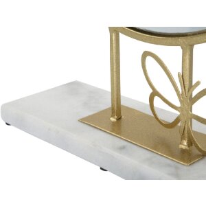 Mauro Ferretti Tischspiegel Schmetterling 30x9x39,5 cm gold marmor