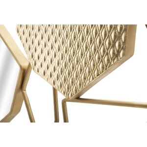 Mauro Ferretti Wandspiegel Stein 91x4x52 cm gold