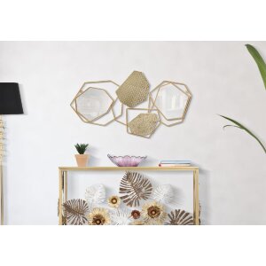 Mauro Ferretti Wandspiegel Stein 91x4x52 cm gold