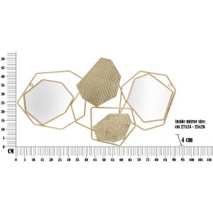 Mauro Ferretti Wandspiegel Stein 91x4x52 cm gold