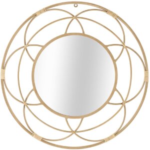 Mauro Ferretti Wandspiegel Valencia Ø 60x3 cm braun