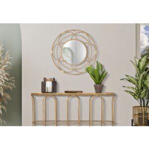 Mauro Ferretti Wandspiegel Valencia Ø 60x3 cm braun