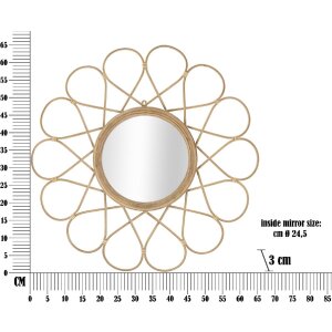 Mauro Ferretti oglindă de perete Almeria Ø 65.5x3 cm maro
