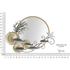 Mauro Ferretti oglindă de perete pește 88.9x7.6x65.4 cm multicolor