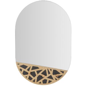 Mauro Ferretti Wandspiegel Carv 60x5,3x90 cm natur schwarz