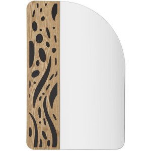 Mauro Ferretti Wandspiegel Terry 60x1x90 cm natur schwarz