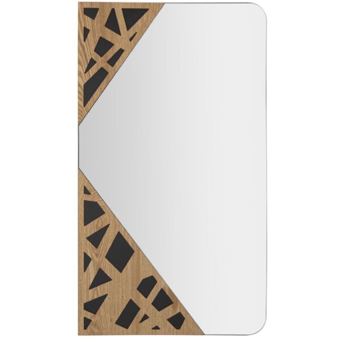 Mauro Ferretti Wandspiegel Winkel 50x1x90 cm natur schwarz