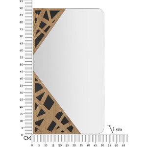 Mauro Ferretti Wandspiegel Winkel 50x1x90 cm natur schwarz