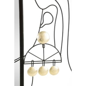 Mauro Ferretti Wandspiegel Eleanor 64,8x3,8x85 cm schwarz