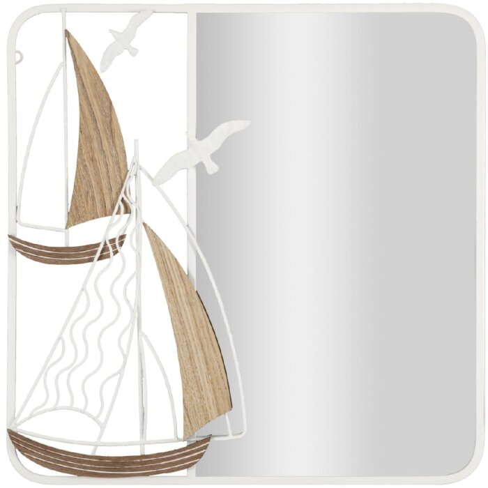 Mauro Ferretti oglindă de perete Adriatic 60x4.4x60 cm alb maro