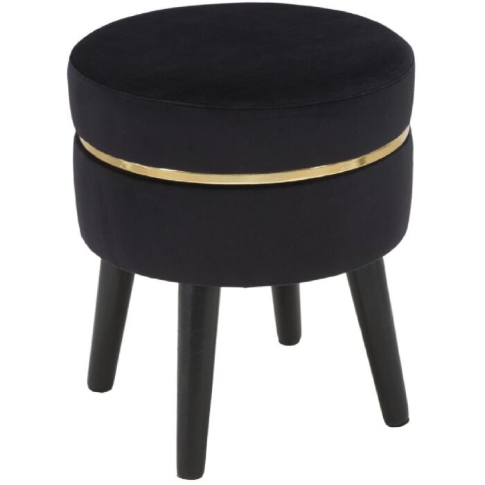 Mauro Ferretti taburet Paris Ø 35x40.5 cm aur negru