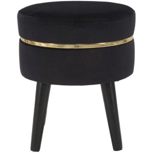 Mauro Ferretti Hocker Paris Ø 35x40,5 cm schwarz gold